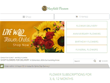 Tablet Screenshot of mayfieldflowers.com